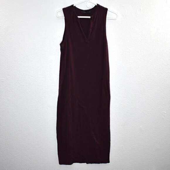 Prana Women's Foundation Midi Dress Size‎ S Color Burgundy Gently Used Condition - Picture 1 of 4